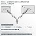 EleTab Dual Monitor Mount Stand Full Motion Swivel Fits for 2 Computer Screens 13″ to 32″ Gas Spring LCD Arm – Each Arm Holds up to 19.8 lbsthumb 3