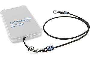 ACTION SPORTS ANCHOR Sports Phone Lanyard – Tough Outdoors cellphone Lanyard Anti-Tangle Bungie Cord Strap Securely Tether Your Phone/Keys/Wallet