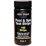 JNW Direct 6 in 1 Pool &amp; Spa Test Strips, Best Kit for Accurate Water Quality Testing for Home Swimming Pools, Hot Tubs and Salt Water, 150 Strip MEGA PACK