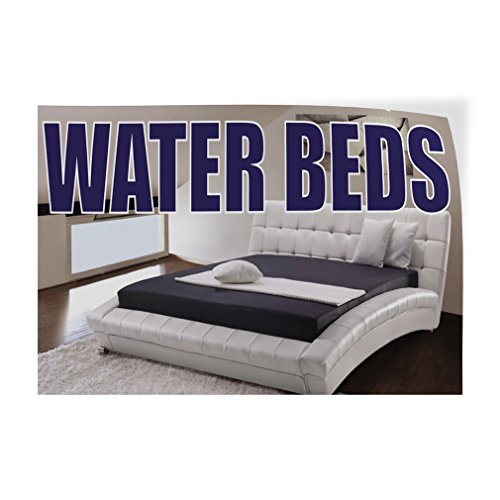 Decal Sticker Multiple Sizes Water Beds Business Water Beds Outdoor Store Sign White - 60inx40in, Set of 5