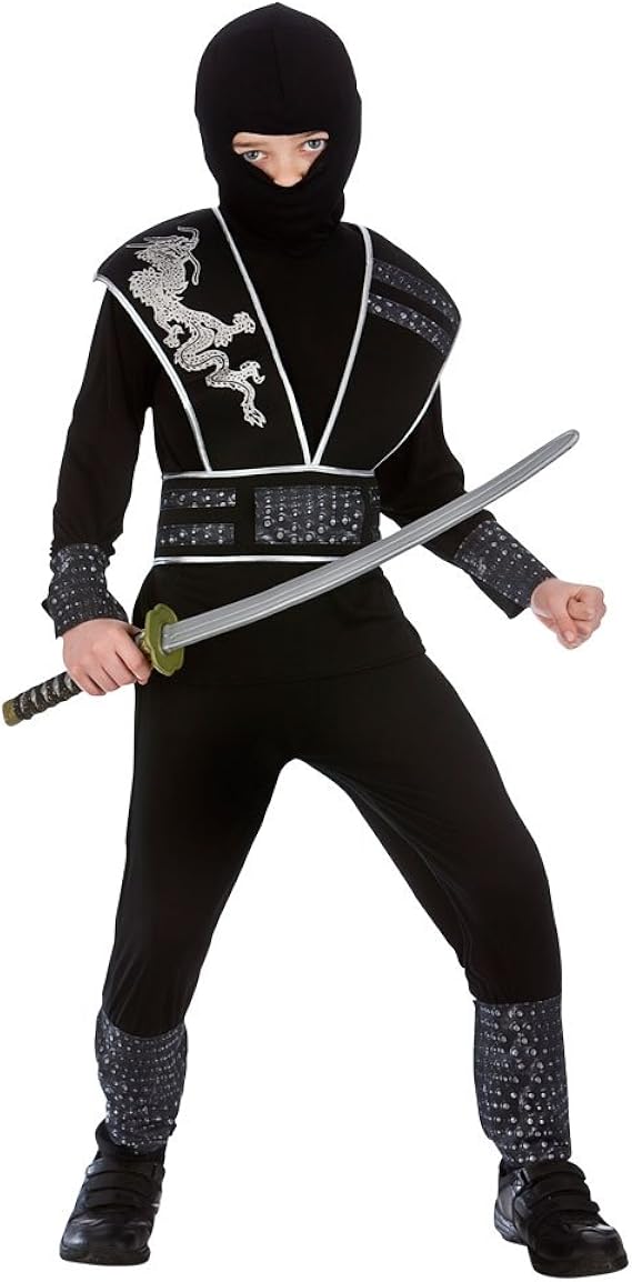 Childrens Boys Elite Shadow Ninja Halloween Fancy Dress Up Party