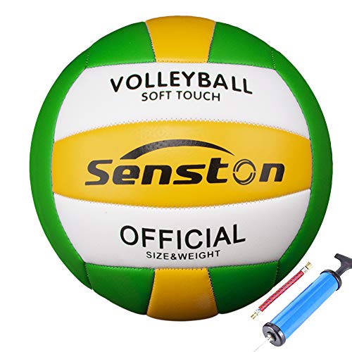 Senston Volleyball Soft Touche Volley Ball Official Size 5 Indoor Outdoor Beach Volleyballs for Training Competition