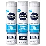 NIVEA Men Sensitive Cooling Shaving Gel 7 Ounce (Pack of 3)