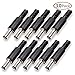 HTTX 10-Pack 5.5mm x 2.5mm DC Socket Male Barrel Jack, Solder On DIY Custom Power Plug Adapter