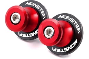 MOWOK For DUCATI For DUCATI MONSTER 695 696 796 797 821 Monster 821 1200 1200S 1200R Motorcycle Accessories M6 Swingarm Spool Slider Stand Screws (Red)
