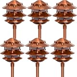 Paradise GL22764 Low Voltage Cast Aluminum 11W Path Light (Copper, 6 Pack)