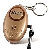 JDDZ Personal Safety Alarm, 140 db Safe Siren Song Emergency Self Defense Protection Device Anti Rape/Anti Theft Security with Mini LED Flashlight for Women, Kids and Elderly, Gold