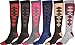 Sakkas Ladies Cute Colorful Design or Solid Knee High Socks Assorted 6-Pack