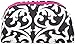 World Traveler Black and White Damask with Pink Makeup Bag