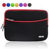 Armor Wear Shockproof Tablet Sleeve with Accessory Pocket for 9.7-10.1 Inch - Black/Red