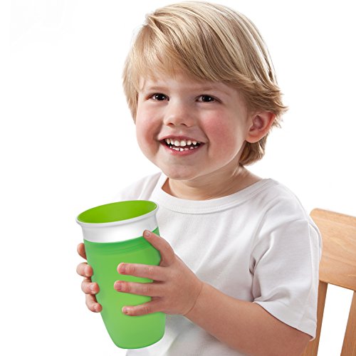 Munchkin Miracle 360 Sippy Cup, Green/Blue, 10 Ounce, 2 Count