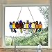 RIVER OF GOODS Stained Glass Bird Suncatcher - Handcrafted Window Hanging - 162-Piece Stained Glass Art - Vibrant Decor for Home, Office, Kitchen, and Bathroom - 24.25” L x 9.5