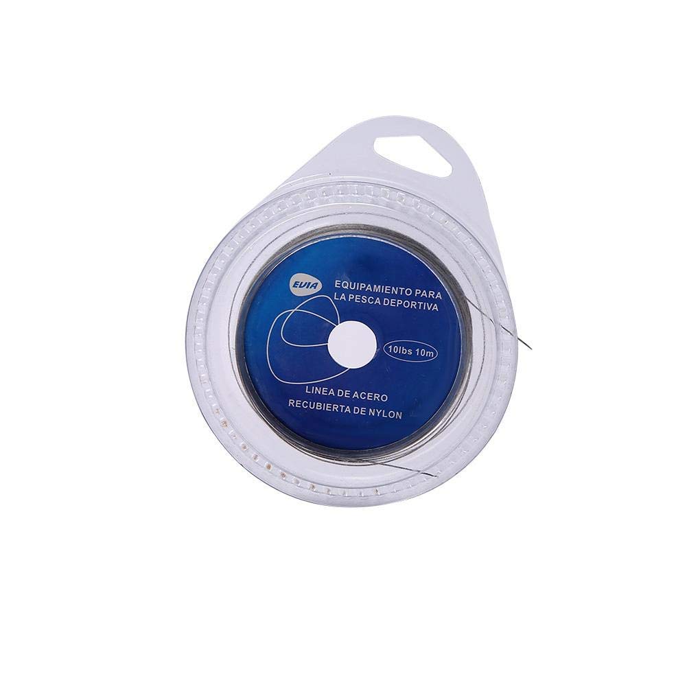 Fishing Line, 5 Types 10 m Durable Braided Line High Sensitivity Fishing Steel Wire Braided Fishing Wire Covered with Plastic(10 lbs) Sportinggoods Fishing Line