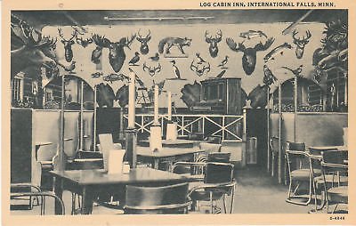 F3515 Mn International Falls Log Cabin Inn Postcard At Amazon S
