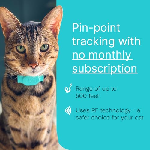 Tabcat V2 Cat & Kitten Tracker - No Subscription | 2 Lightweight Homing Tags, Cases & Tracking Handset | RF Technology, More Accurate than GPS | Track 2 Cats Indoors & Outdoors to 2.5 cm & 150 m Range