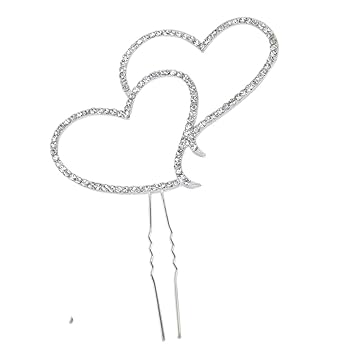 Akord Cr 32b Double Heart Cake Topper Decoration For Wedding