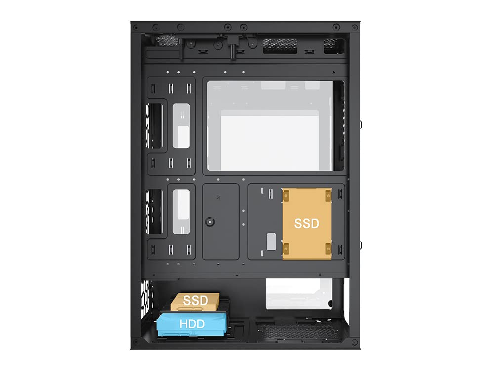 Bgears b-Optillusion (Fans NOT Included) Gaming PC ATX case, Special Optical Illusion ARGB Front Panel, Tempered Glass Side. USB3.0, Support up to EATX Motherboard.