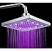 PowerLead SH001 Bathroom Temperature Sensor 3 Color-Changing LED Overhead Shower Head 3 Color-Changing LED Overhead Shower Head
