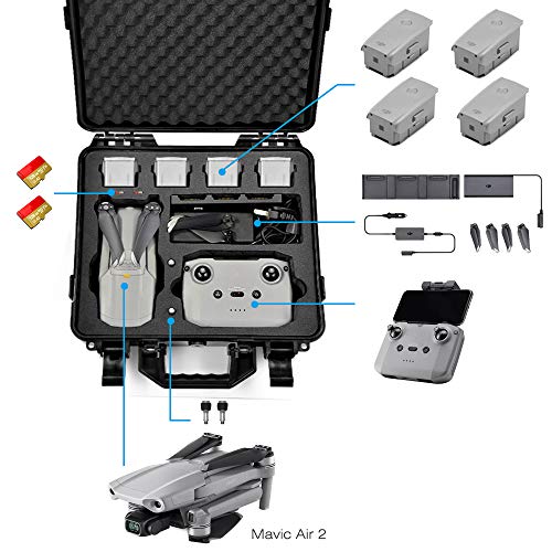 LEKUFEE-Koffer-fuer-DJI-Mavic-Air-2-Fly-More-Combo-Platz-fuer-Bis-Zu-5-Akkus-mit-Mehr-Mavic-2-Air-Zubehoer