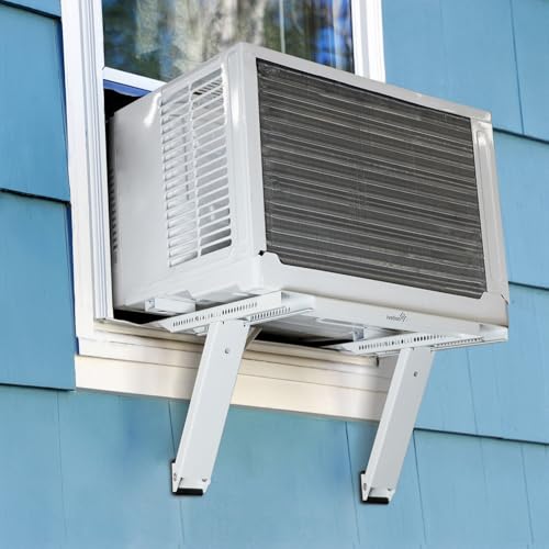 Ivation Air Conditioner Support Bracket, No Tools or Drilling Required - Easy to Install Window AC Mount - Heavy Duty Steel, Holds Up to 200lbs - Fits Single Or Double Hung Windows 19.25H by 17.25L