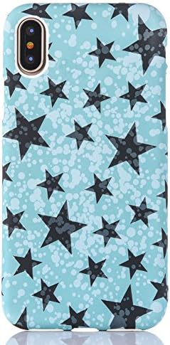 iPhone X Case, Xaviness Love Star Pattern Case [High Impact][noctilucent] Soft TPU Bumper Cushion for iPhone X (Style 07)