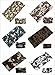 SmilerSmile 6pcs Assorted Seamless Outdoor Sport Bandanna Headwrap Scarf Wrap, 12 in 1 High Elastic Magic Headband & Collars Muffler Scarf Face Mask with UV Resistance, (Camo 5)