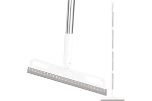 FEWILE Multifunction Magic Broom,Silicone Wiper Floor Squeegee,Rubber Broom,Floor Scraping Sweeper,Squeegee Broom for Floor Bathroom Kitchen Shower Tile Pet Hair Fur Marble Glass Water Window Cleaning (Grey)