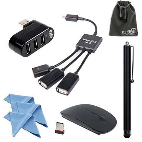 EEEKit 6 in 1 Office Kit for Samsung Galaxy Tab S2 9.7 T815 8.0 T710,Micro USB Host OTG Hub Adapter Cable,Wireless Mouse, 3 Port USB Hub and Stylus