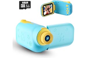 ASIUR Kids Camera Toy, Birthday Gifts for Boys Age 3-10, 2.4" Screen 1080P HD Kids Video Camera DV with 5 Funny Games for Toddler, Outdoor Toy for 3 4 5 6 7 8 9 10 Year Old Boy with 32GB SD Card - Blue