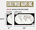 Streetwise World Map - Laminated Time Zone Map of the World - WORLDWISE