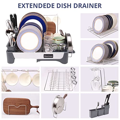 RBAYSALE Dish Drying Rack, Large Dish Rack Expandable Stainless Steel