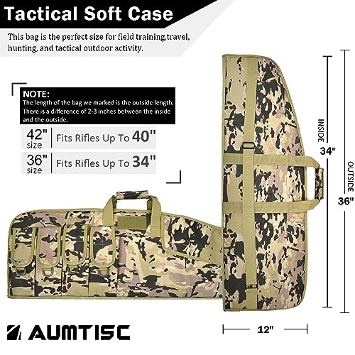 AUMTISC AR10 Rifle Gun Bag Case, Tactical Soft Shotgun Carrying Range