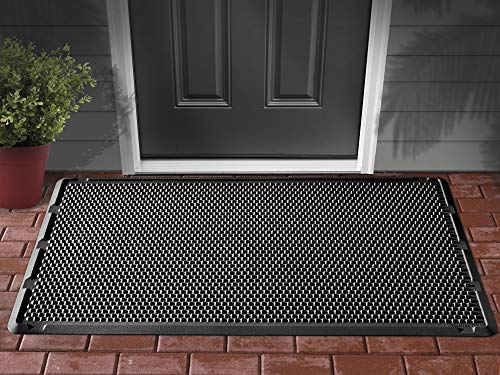WeatherTech Türmatte für den Außenbereich mit Abflussrinne|Kratzfest|Antirutsch|Undurchlässig|Schwa…