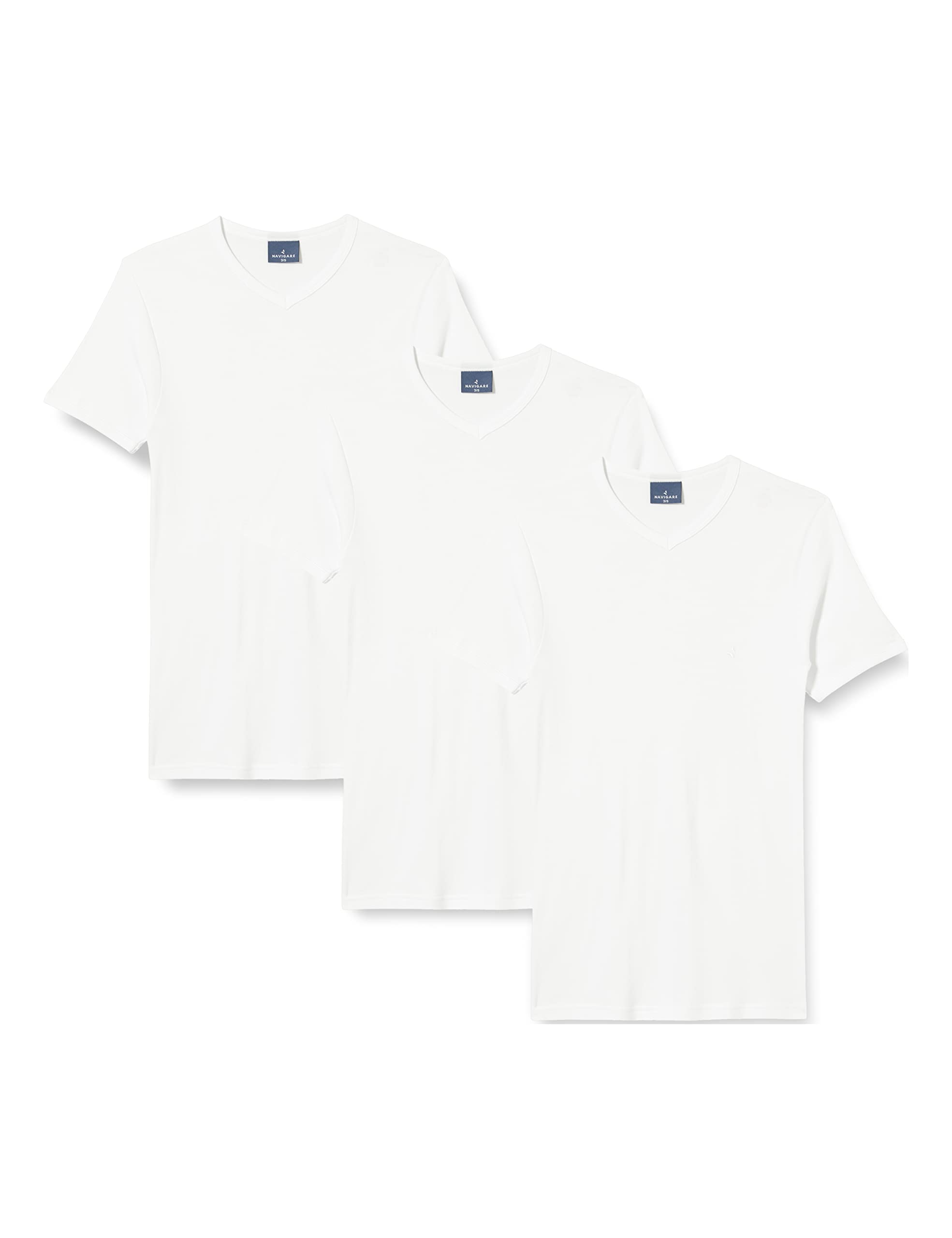 Navigare Men's 112 cm Underwear, White, S (Pack of 3)