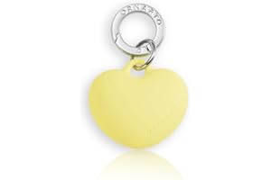 ORNARTO Heart Charm Keychain&Phone, Cute Soft Silicone Heart Pendant with Premium Metal Keyring,Universal Decorative Accessor