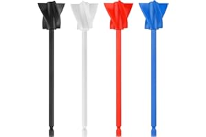 QOONESTL Resin Mixer Paddles, 4pcs Reusable Paint Mixer Epoxy Mixer Paddles, Multipurpose Mixer Drill Attachment for Resin, Paint, Silicone, Ceramic Glaze Mixing(Black+White+Red+Blue)