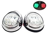 MARINE BOAT SS304 GREEN STARBOARD RED PORT LED NAVIGATION LIGHT SIDE MOUNT