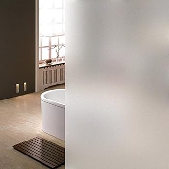 Bloss Etched Privacy Window Film Frosted Glass Static Cling Non Adhesive Window Frost Film for Home Office, 17.7inch x 75.7 inch