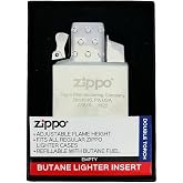 Zippo Butane Double Flame Insert - Windproof Lighter - Fire On Demand - Refillable - for Original Cases - Gift Box - Metal