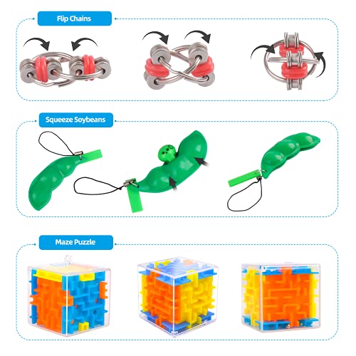 Zeahan Fidget Toys Packs for Kids Adult with Infinity Cube Fidget Pad