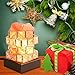 Greenclick Himalayan Salt Lamp Pink Rock Salt Lamps Night Light, Himalayan lonic Natural Salt Crystal Light Lamp with Wooden Base,Dimming Switch & UL-Listed Cord Best Gift Idea
