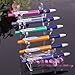HuntGold 6 Rooms Transparent Plastic Eyebrow Pencil Pen Display Stand Rack Frame Holder