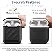 ESR Ripple TPU Carrying Case for AirPods Charging Case(1st and 2nd Gen),[Not Compatible with AirPods Wireless Charging Case]Shock-Resistant Protective Cover,Soft Slim Silicone Skin with Keychain,Black