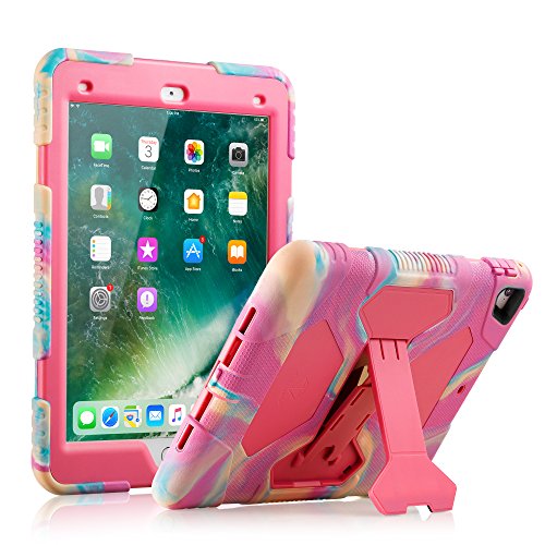 ACEGUARDER iPad Pro 9.7 Case Protective Kids Shockproof Impact Resistant Cases Covers with Screen Protector for Apple 9.7 Pro Case (2016)â€”Not Fit for 2017 Model New iPad 9.7 inch (PinkCamo/Rose)