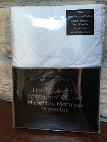 The Bettersleep Company Brand Waterproof Quilted Microfibre Mattress Protector - Hotel Quality Anti Dustmite, Waterproof, Absorbent, Breathable & Fully Fitted - Single