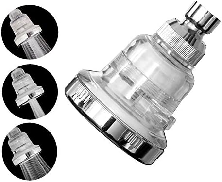 Pressure Shower Head,Wall-Mounted Shower Head with Chlorine Filter Boost Rainfall Massage,3 Setting Shower Head Chrome Finish
