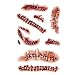 Coobbar 10pcs Halloween Zombie Scars Tattoos With Fake Scar Bloody Costume Makeup Halloween Decoration Terror Wound Scary Blood Injury Sticker (3)