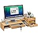 Monitor Riser Desk Organizer and Accessories with Separate Cabinet, Monitor Stand on Drawer with Lock Office Supplies for iMac,Laptop,Computer,TV (Cherry red)thumb 1