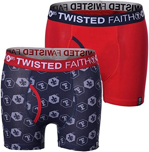 Twisted Faith 2 Pack Mens Boxer Briefs Keyhole Fly