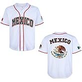 Youth Mexico Eagle Jersey Button Down Short Sleeve Hip Hop Jersey Stitched